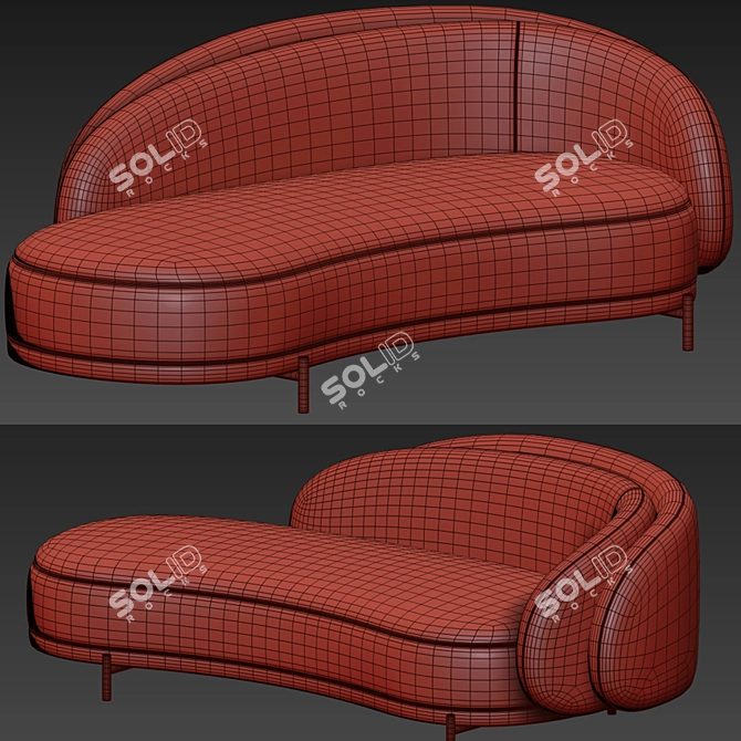 Layered Sofa: Modern Design by Studio Paolo Ferrari 3D model image 2