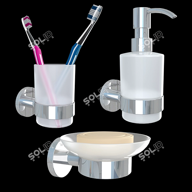 HANSGROHE Logis Accessory Set: Complete Bathroom Upgrade 3D model image 5