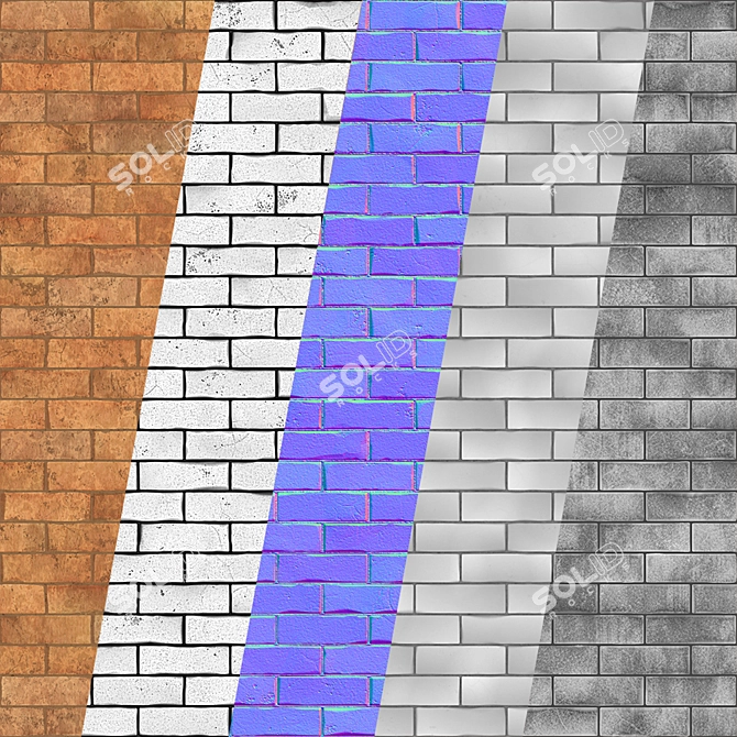 Brickwork Bliss: PBR Seamless Material 3D model image 4