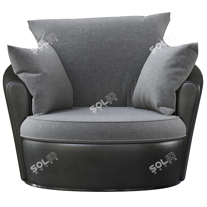 Marrakesh Fabric Swivel Chair: Exotic Elegance 3D model image 2