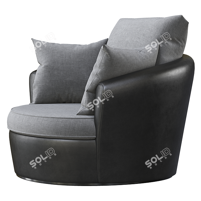 Marrakesh Fabric Swivel Chair: Exotic Elegance 3D model image 3