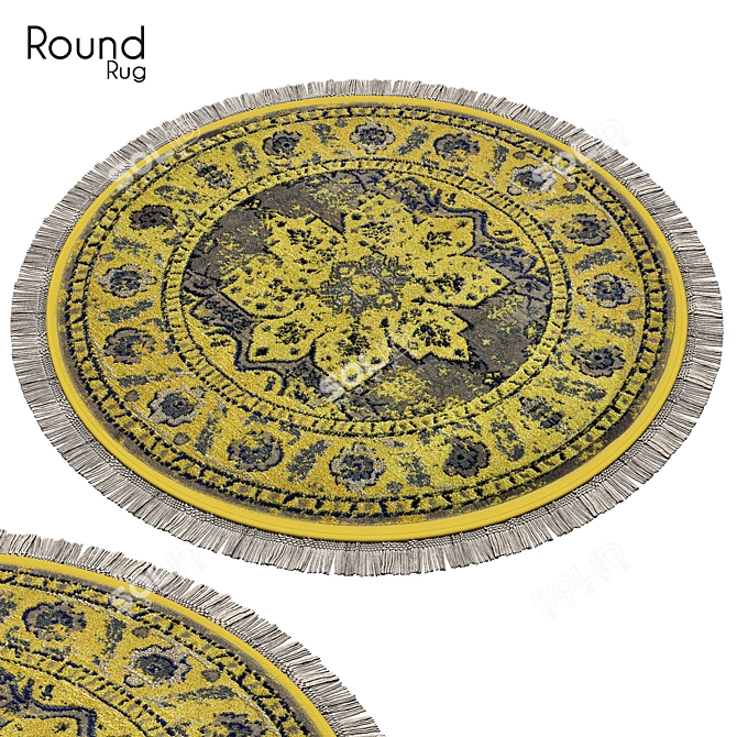 Round Rug 47: Stylish and Durable 3D model image 1