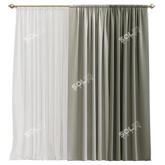 Elegant 770 Curtain 3D model image 1