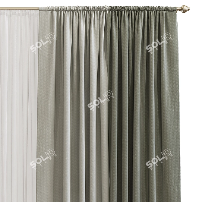 Elegant 770 Curtain 3D model image 2