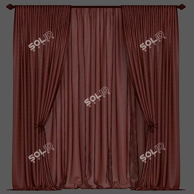 Modernized Curtain Design 771 3D model image 3