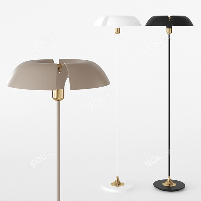 Danish Design Cycnus Floor Lamp 3D model image 1