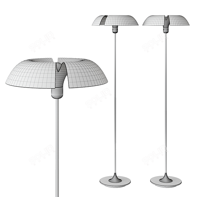 Danish Design Cycnus Floor Lamp 3D model image 2