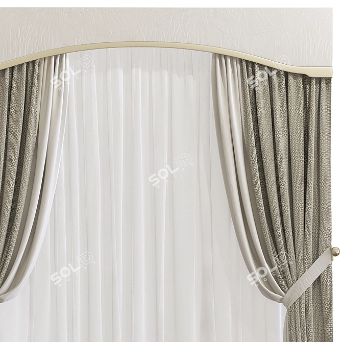 Refined Curtain Design 3D model image 2