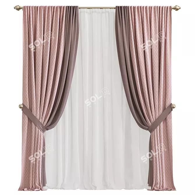 Revamped Curtain 776 3D model image 1