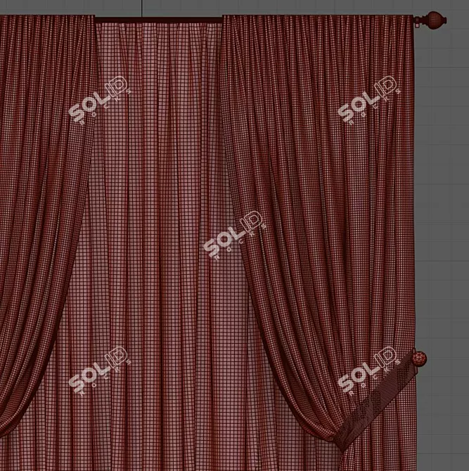 Revamped Curtain 776 3D model image 3