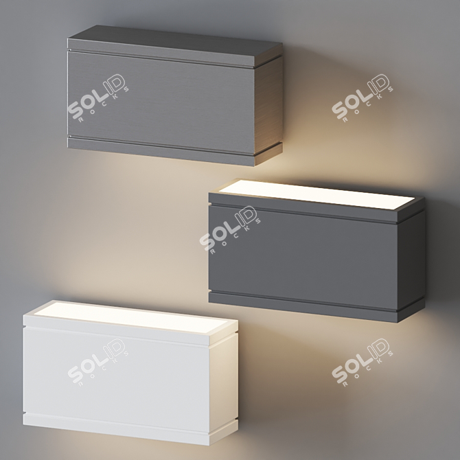 Rubix Outdoor Wall Sconce 3D model image 2
