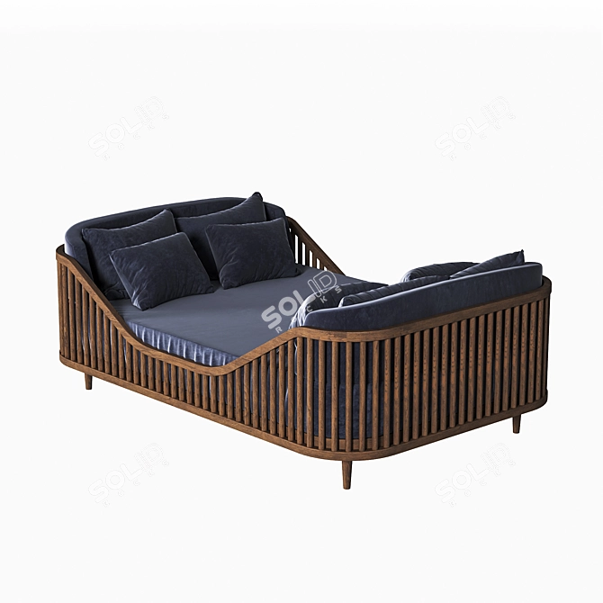 Kobenhavns Ottoman: Stylish and Spacious 3D model image 1