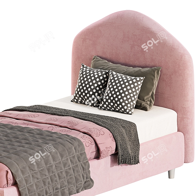 Modern Medea Single Bed: Stylish and Comfortable 3D model image 6