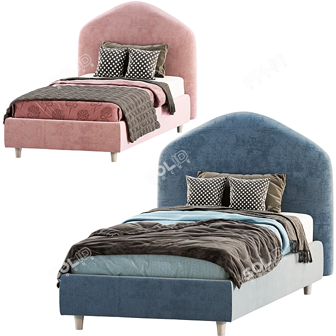 Modern Medea Single Bed: Stylish and Comfortable 3D model image 8