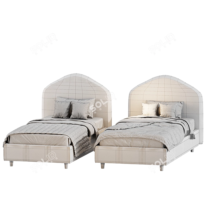 Modern Medea Single Bed: Stylish and Comfortable 3D model image 9