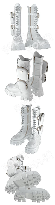 PRADA Monolith Combat Boots 3D model image 3