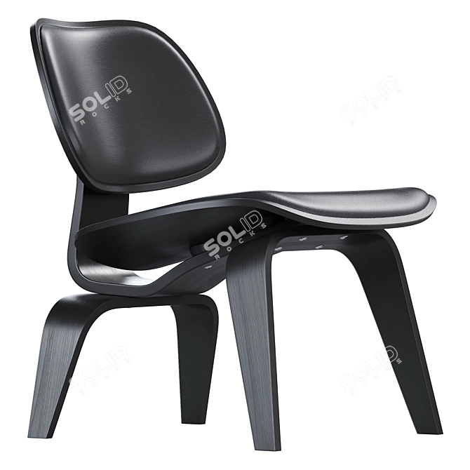 Vitra LCW Plywood Lounge Chair Wood: Scandinavian Design 3D model image 3