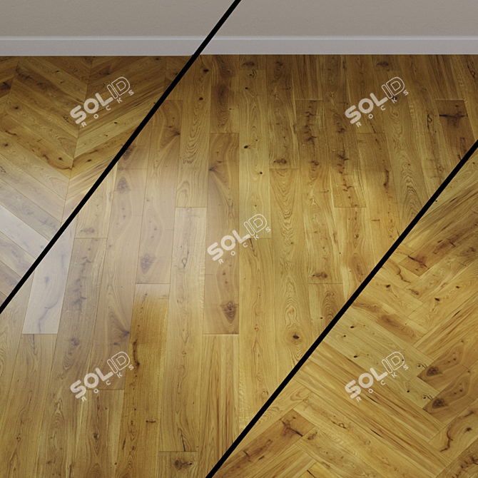 Unique Ter Hurne Oak Parquet 3D model image 1