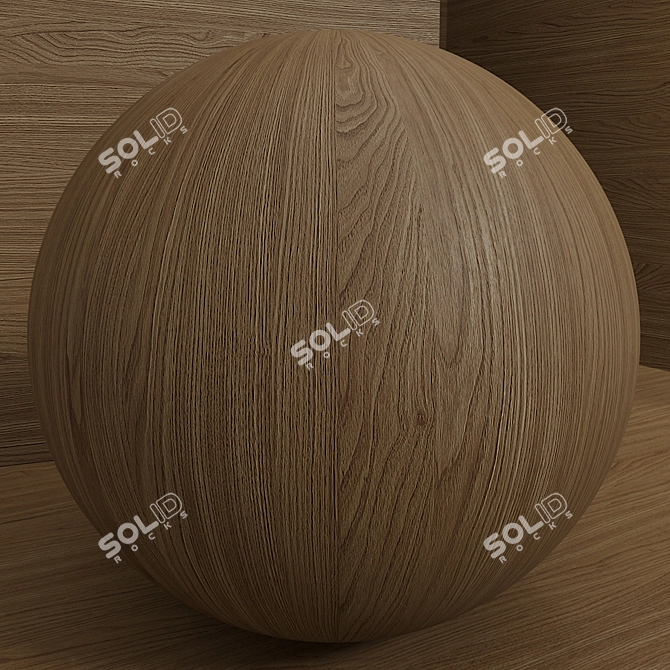 Seamless Walnut Wood Box Set 3D model image 2