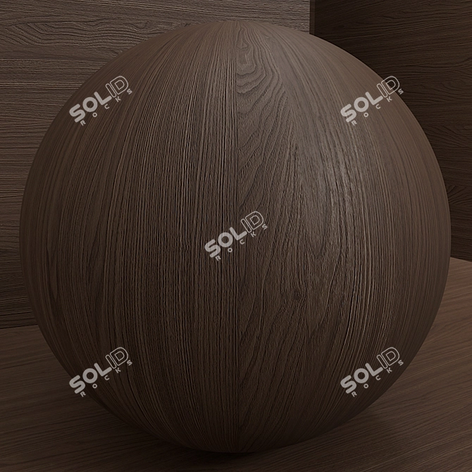 Seamless Walnut Wood Box Set 3D model image 4