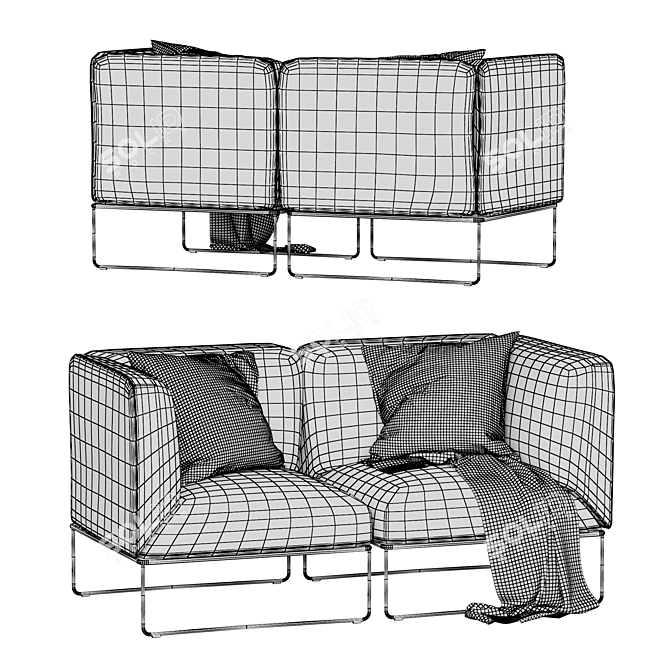 Modern Siesta Armchair: Andreu World 3D model image 5