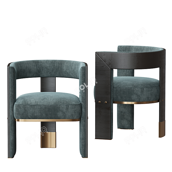 Modern Minimalist BROOKLYN Chair 3D model image 2