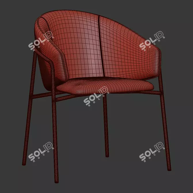 Cozy Sims Chair 3D model image 5