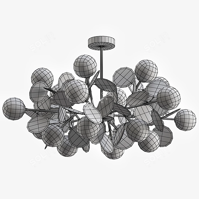 Matisse Gray Chandelier: Elegant Illumination for Any Space 3D model image 2