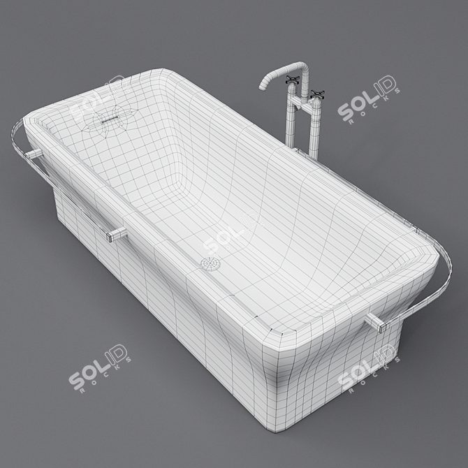 Agape Memory Novecento Freestanding Bathtub 3D model image 3