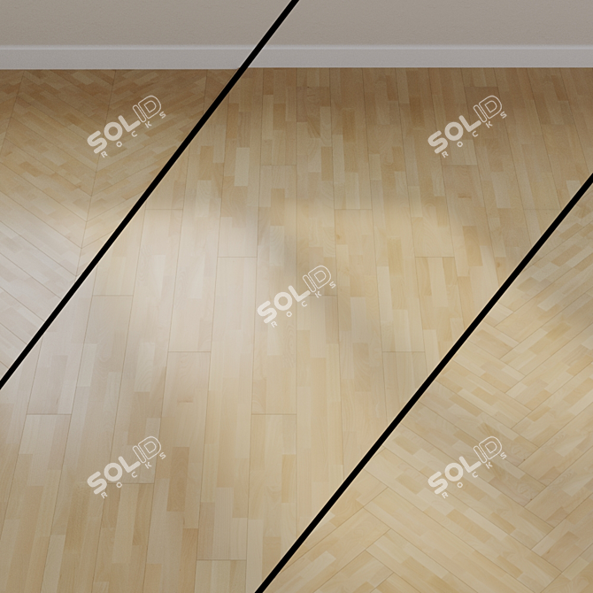 Satin Elements Beech Parquet 3D model image 1