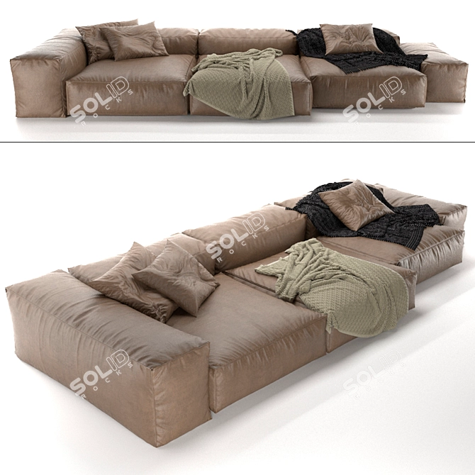 Ultimate Comfort Modular Sofa 3D model image 3