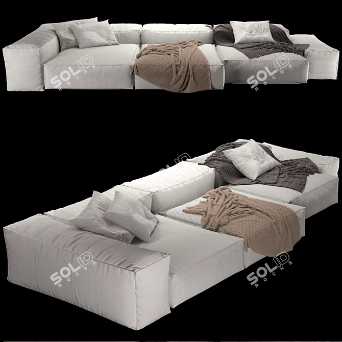 Ultimate Comfort Modular Sofa 3D model image 4