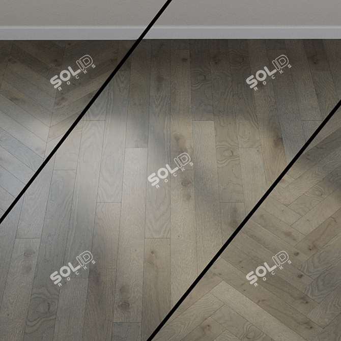 Earth Parquet Board Azure Oak: Elegant Flooring 3D model image 1