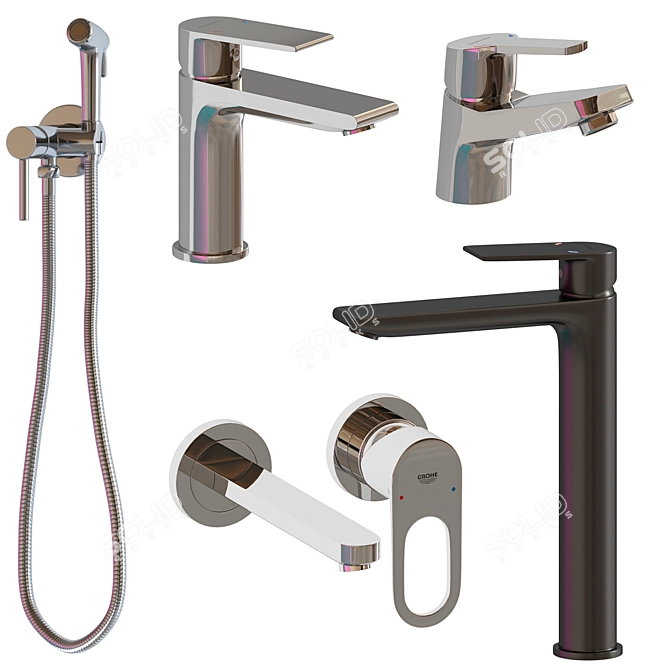 Clever & Grohe Faucet Combo Set 3D model image 1
