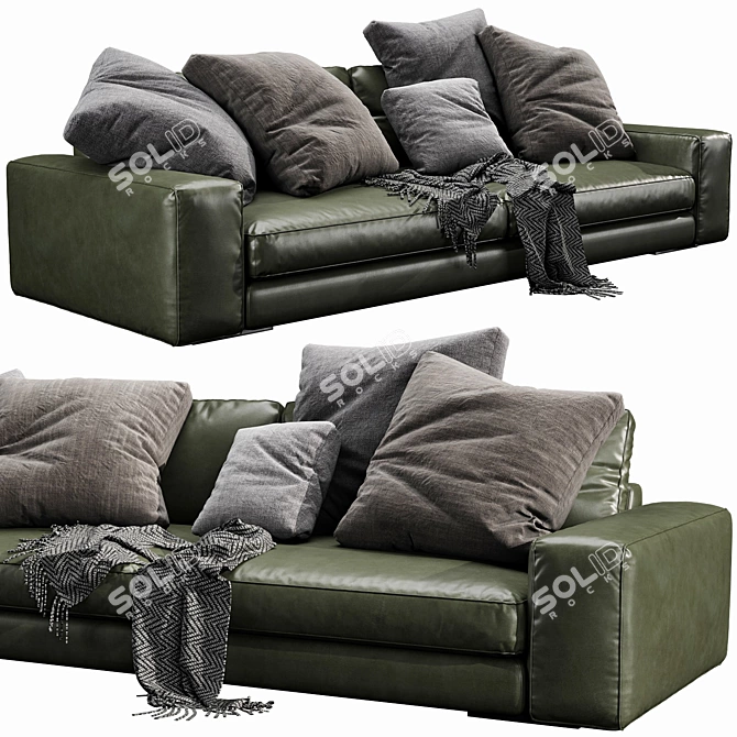 Luxury Verzelloni Holden Leather Sofa 3D model image 5