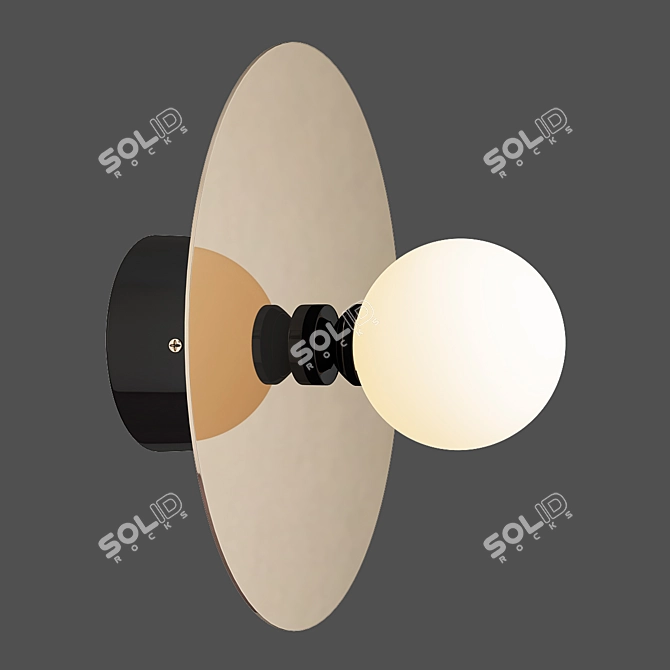 Elegant Bless Round Wall Art 3D model image 1