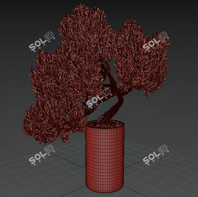 Elegant Indoor Plant 04 3D model image 4