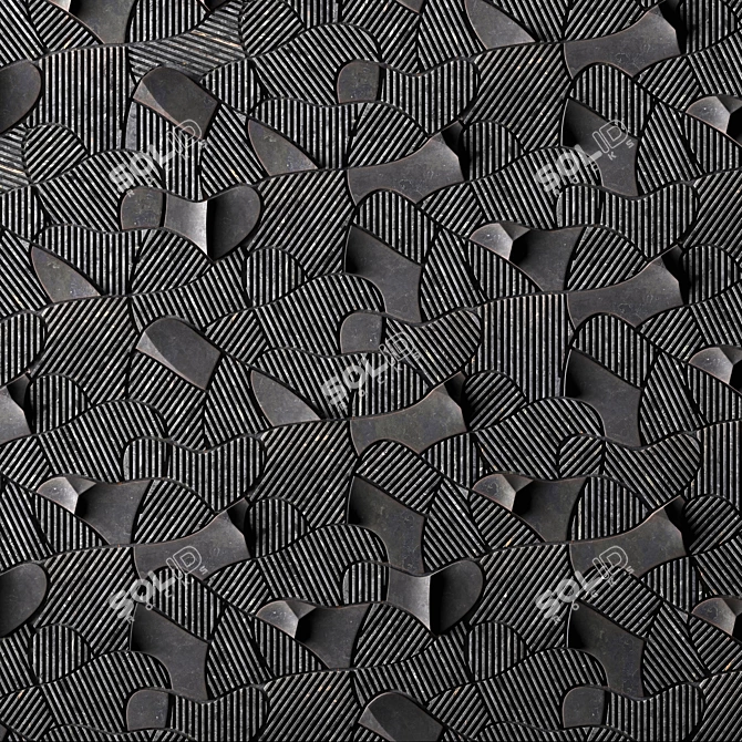 Elegant Modular Wall Covering: Terre Arate by Lithea 3D model image 2