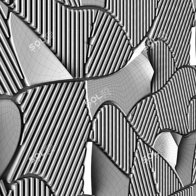 Elegant Modular Wall Covering: Terre Arate by Lithea 3D model image 4