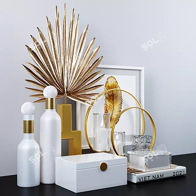 Elegant Home Decor Set 3D model image 3