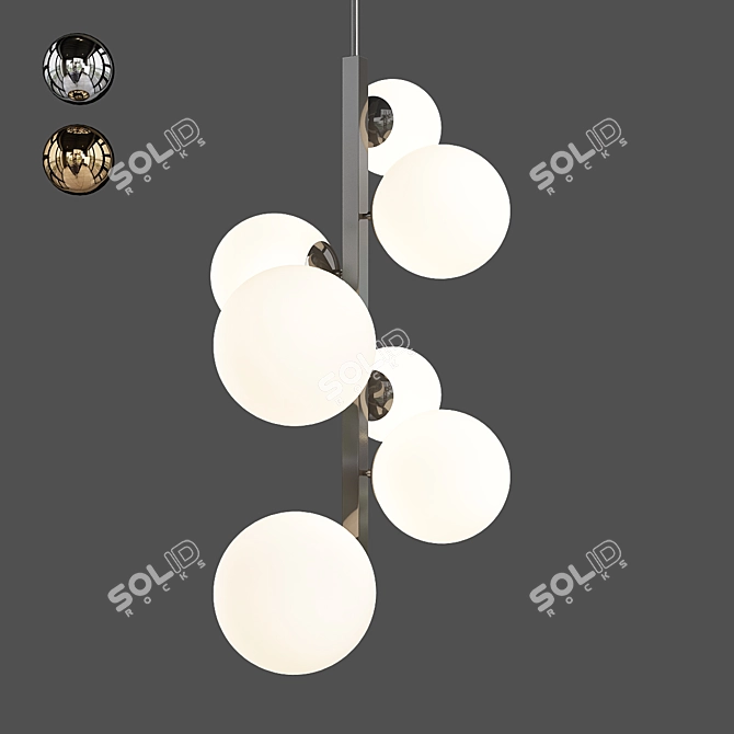 Illuminated Elegance: Moonglow Vertical Chandelier 3D model image 1