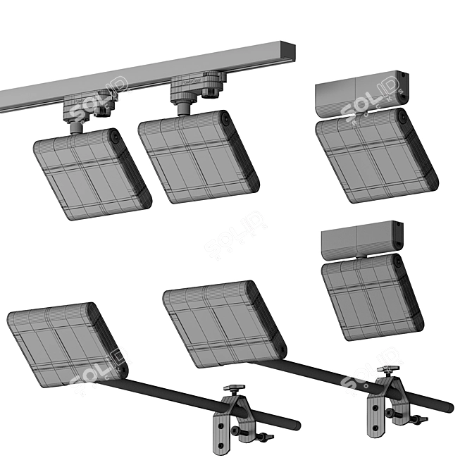 Adjustable Tilt SLV Lenito Luminaires 3D model image 6