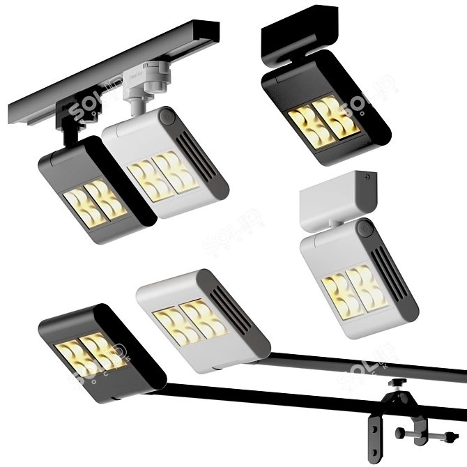 Adjustable Tilt SLV Lenito Luminaires 3D model image 7