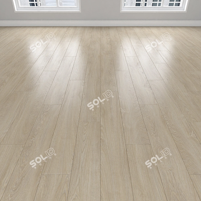 Versatile Parquet Oak Flooring 3D model image 2