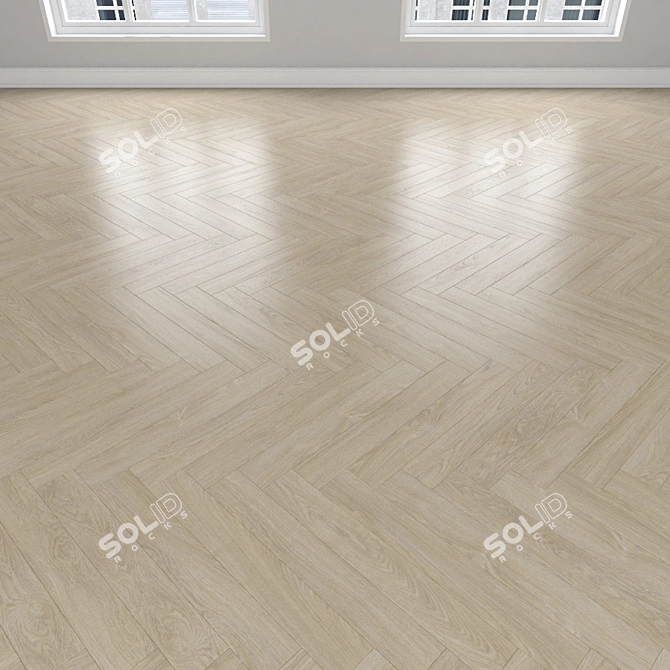 Versatile Parquet Oak Flooring 3D model image 3
