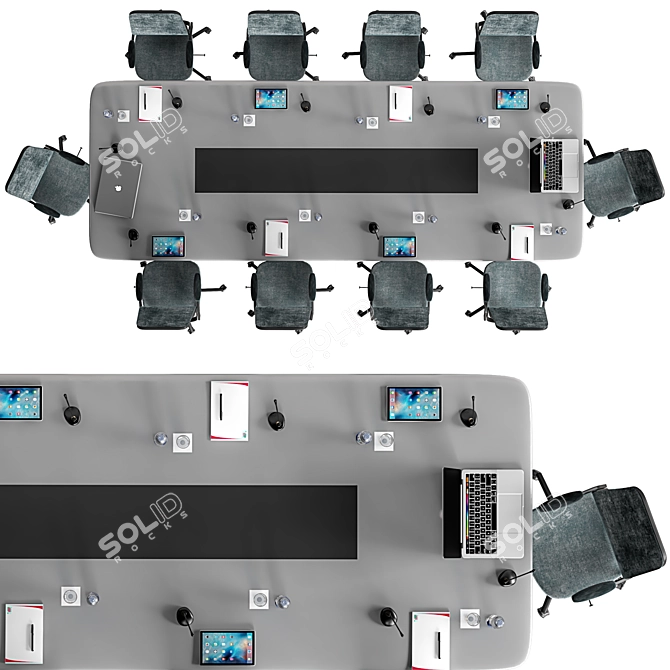 Modern Conference Table 18 3D model image 3