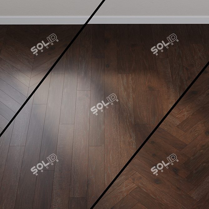 Flemish Heritage Oak Parquet Board 3D model image 1