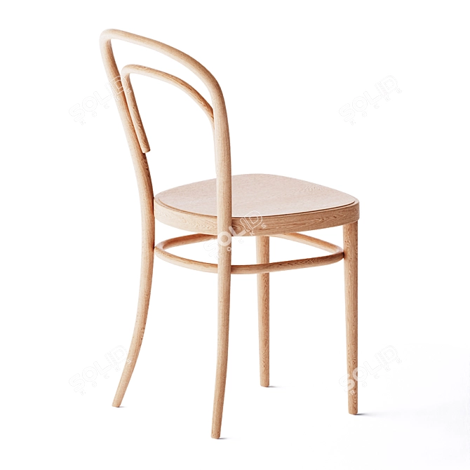 Elegant Bentwood Chair by Thonet 3D model image 2