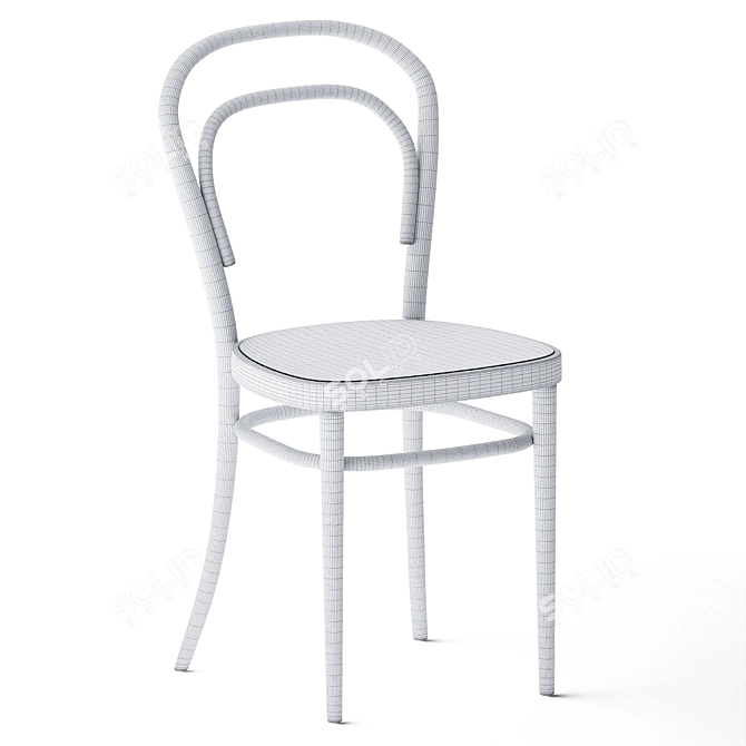 Elegant Bentwood Chair by Thonet 3D model image 3