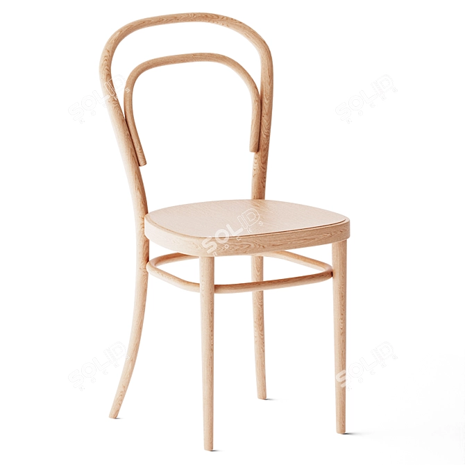 Elegant Bentwood Chair by Thonet 3D model image 4